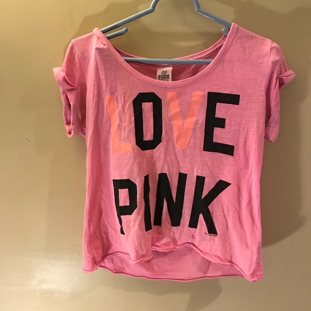 LOVE Pink Crop Top